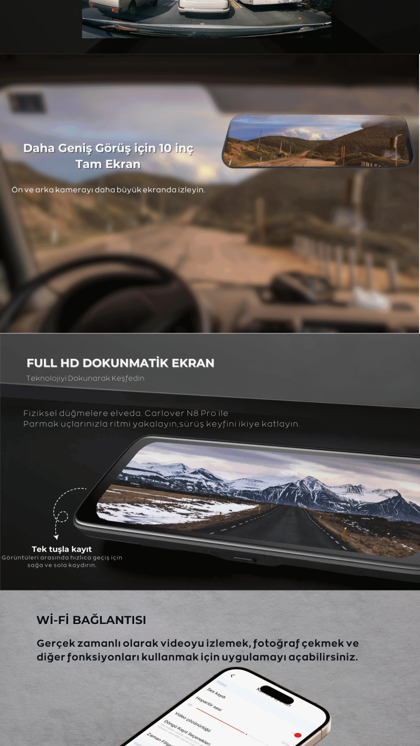 Carlover N8 Pro Araç Kamerası OnePage 2